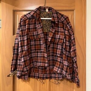 Pilcro Red and Black Plaid shirt
